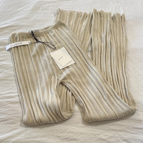 The Line by K /Revolve NWT Daisy Ribbed Knit Pants - Picture 3 of 12